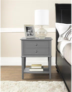 Ameriwood Franklin Accent Table with 2 Drawers MDF