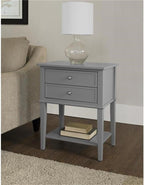 Ameriwood Franklin Accent Table with 2 Drawers MDF