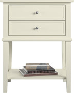 Ameriwood Franklin Accent Table with 2 Drawers MDF