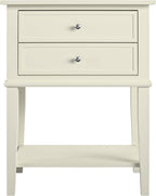 Ameriwood Franklin Accent Table with 2 Drawers MDF