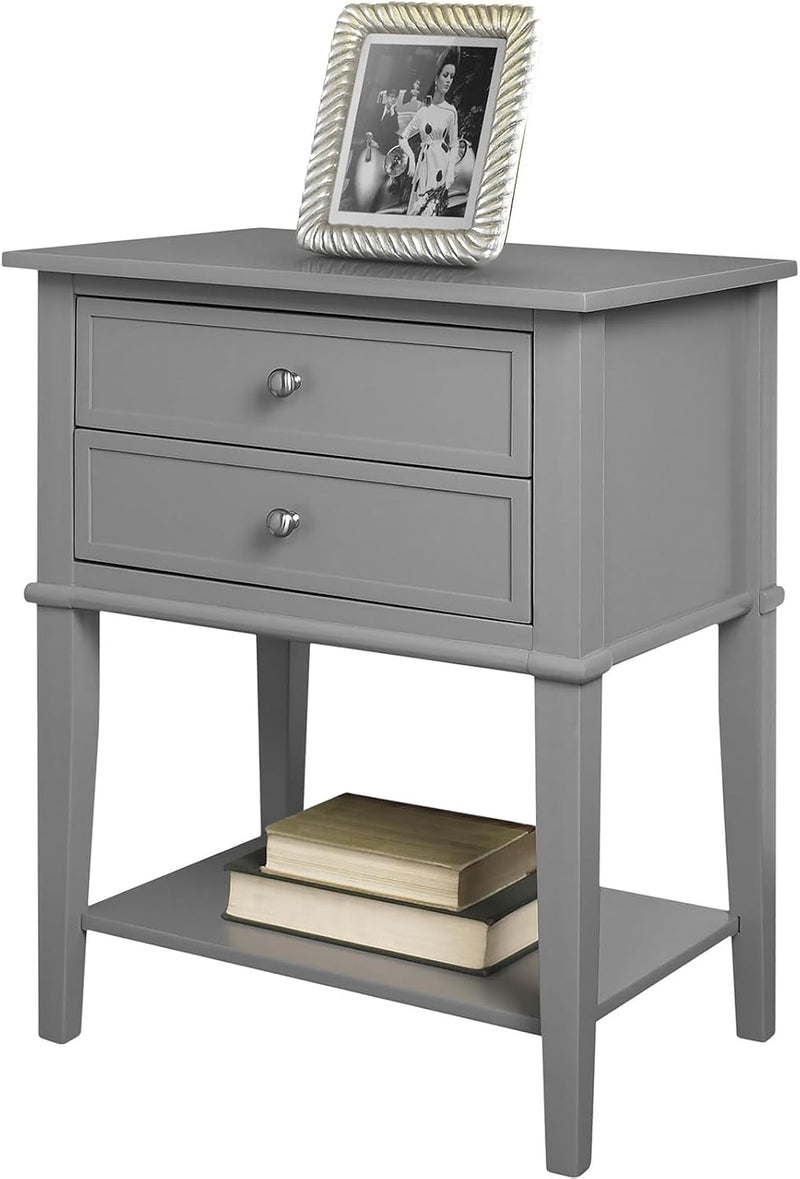 Ameriwood Franklin Accent Table with 2 Drawers MDF