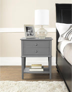 Ameriwood Franklin Accent Table with 2 Drawers MDF