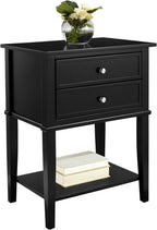 Ameriwood Franklin Accent Table with 2 Drawers MDF
