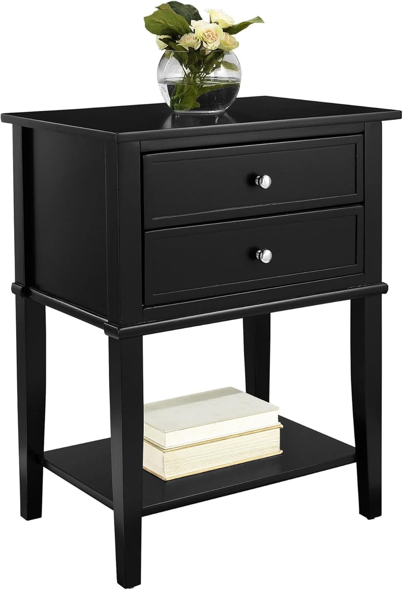 Ameriwood Franklin Accent Table with 2 Drawers MDF