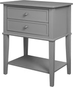 Ameriwood Franklin Accent Table with 2 Drawers MDF