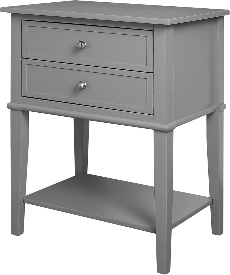 Ameriwood Franklin Accent Table with 2 Drawers MDF