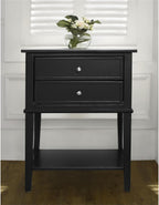 Ameriwood Franklin Accent Table with 2 Drawers MDF