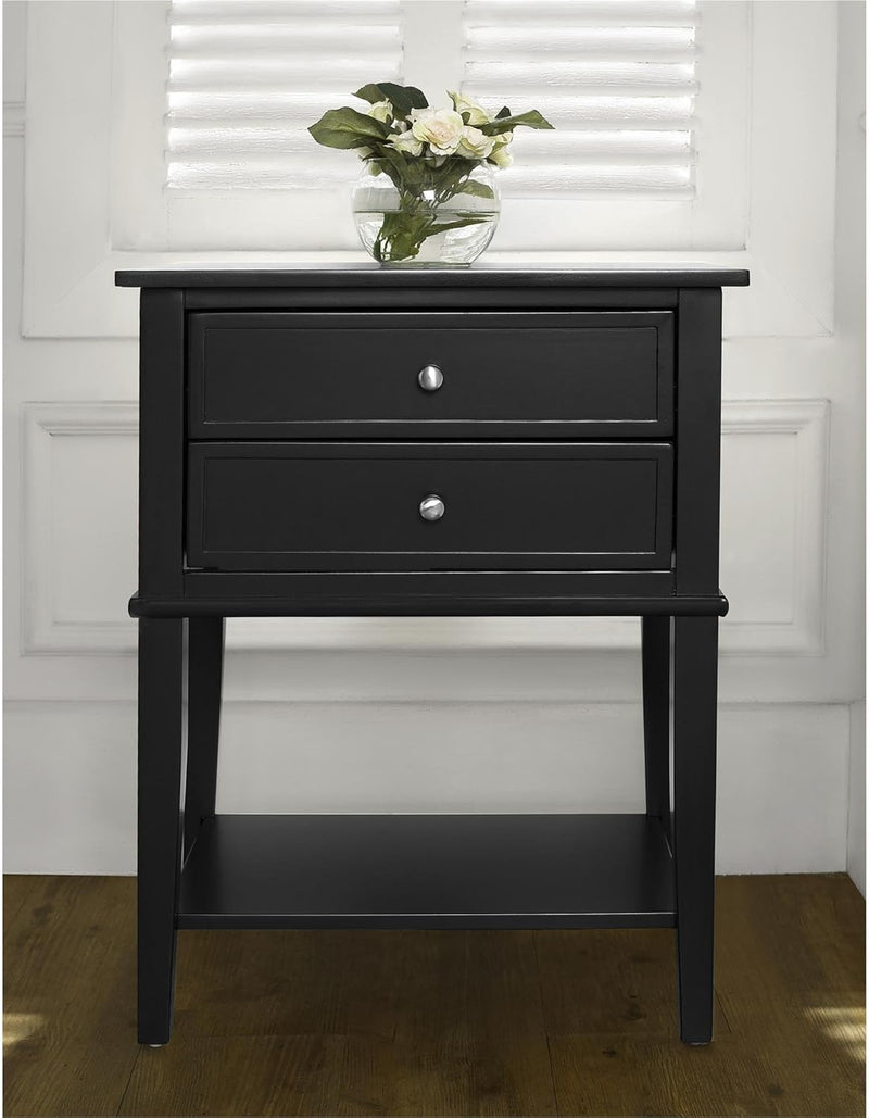 Ameriwood Franklin Accent Table with 2 Drawers MDF