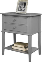 Ameriwood Franklin Accent Table with 2 Drawers MDF