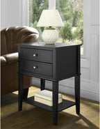 Ameriwood Franklin Accent Table with 2 Drawers MDF