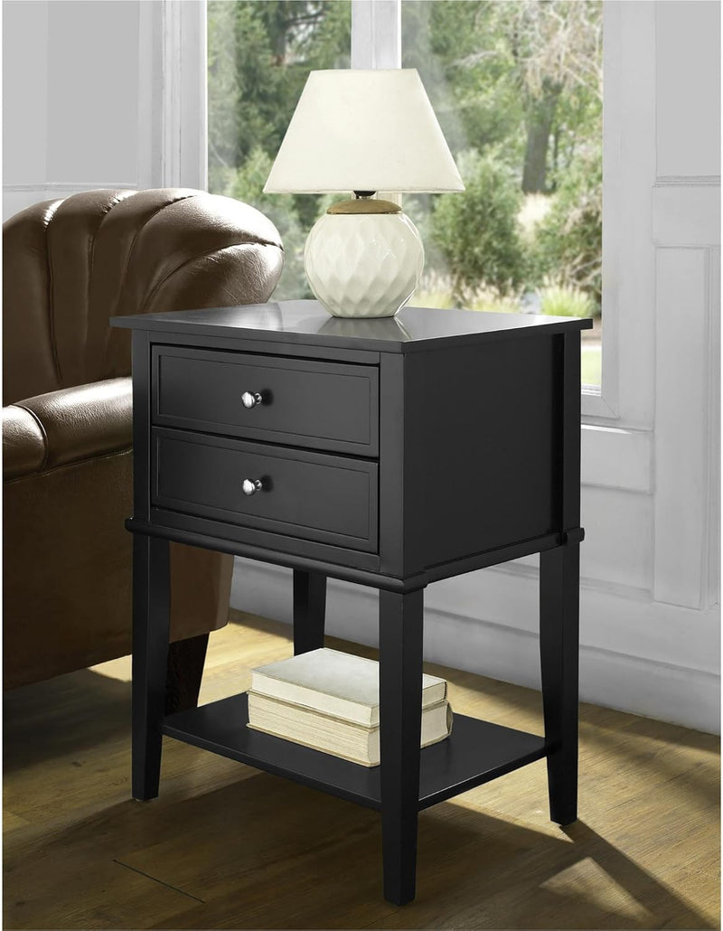 Ameriwood Franklin Accent Table with 2 Drawers MDF