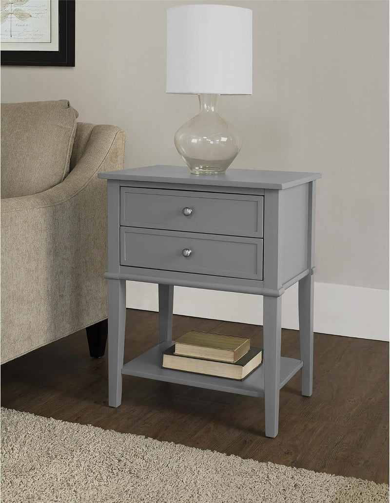 Ameriwood Franklin Accent Table with 2 Drawers MDF