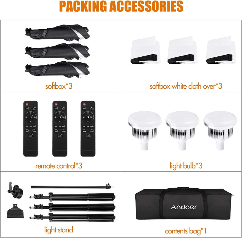 Softbox Lighting Kit 2800K-5700K 85W Bi-Colour Temperature LED