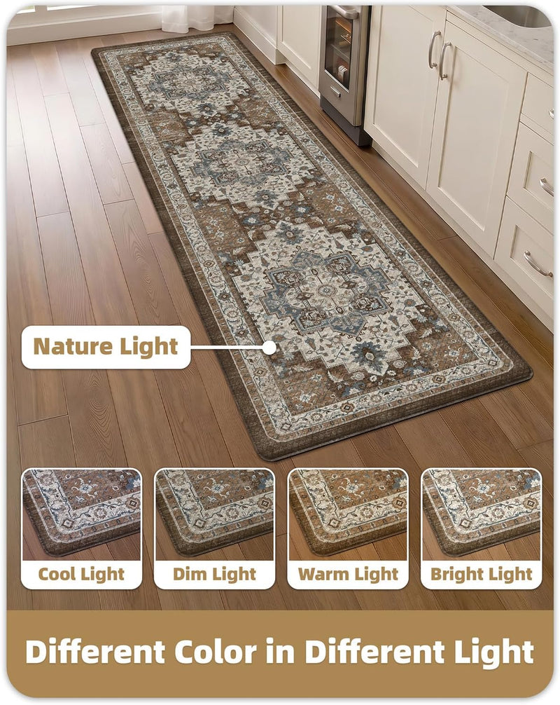 Kitchen Floor Mat Faded Vintage Anti Fatigue