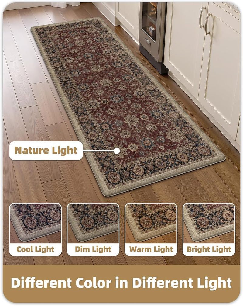 Kitchen Floor Mat Faded Vintage Anti Fatigue