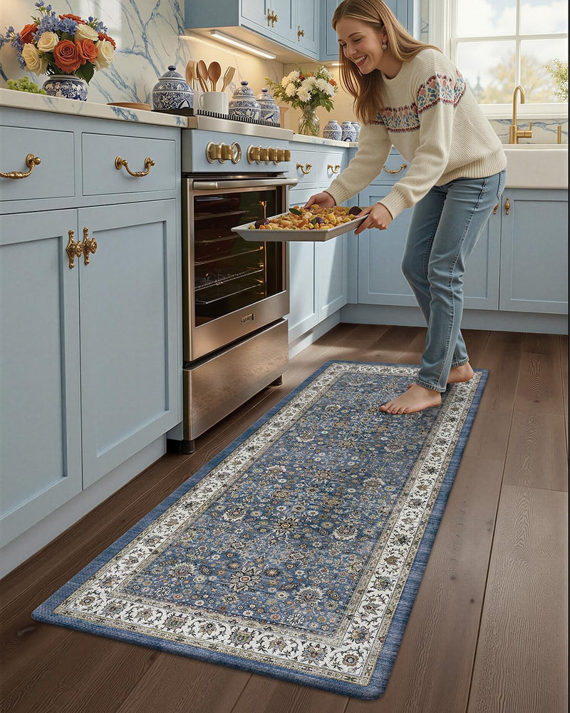 Kitchen Floor Mat Faded Vintage Anti Fatigue