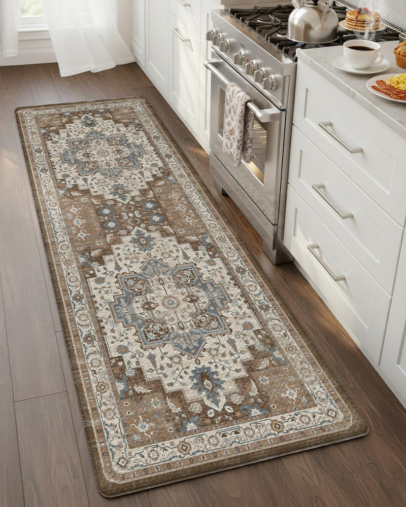 Kitchen Floor Mat Faded Vintage Anti Fatigue