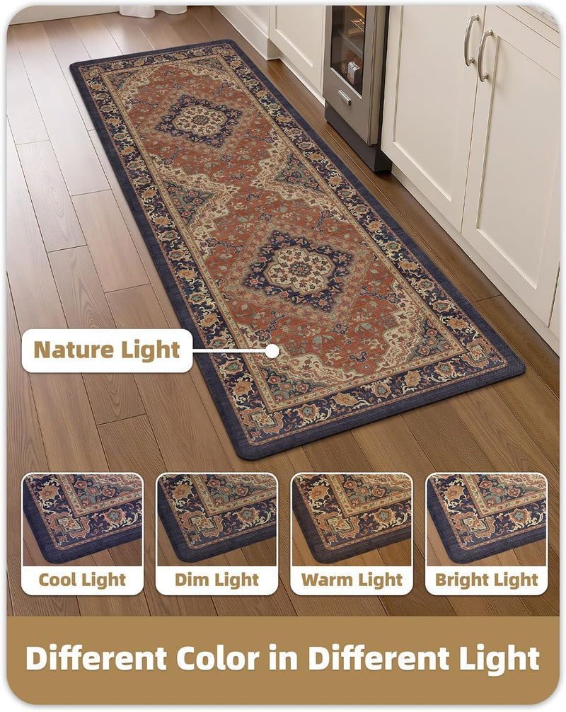 Kitchen Floor Mat Faded Vintage Anti Fatigue