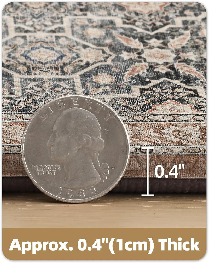 Kitchen Floor Mat Faded Vintage Anti Fatigue