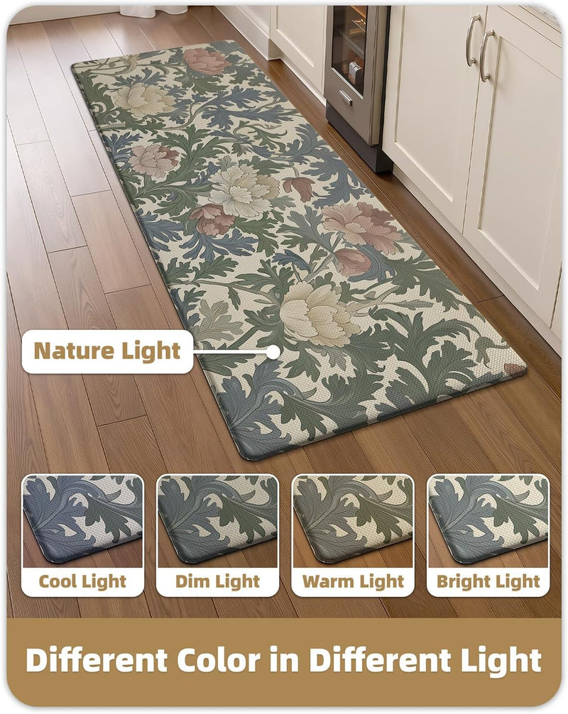 Kitchen Floor Mat Faded Vintage Anti Fatigue