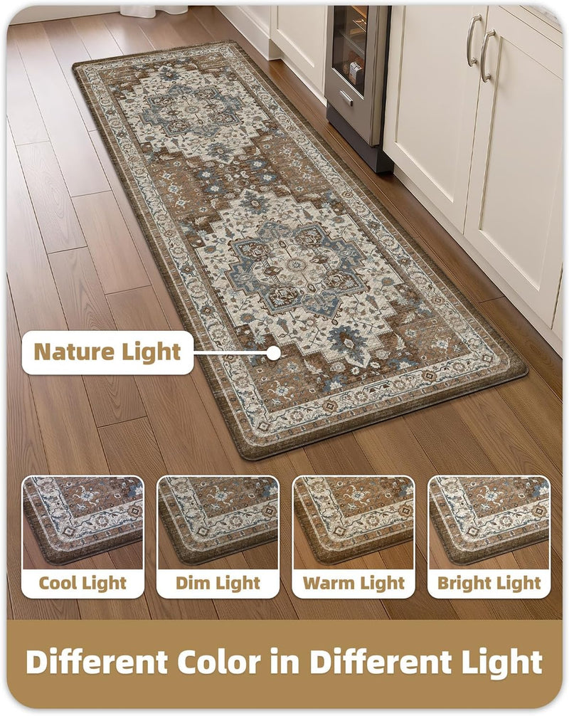 Kitchen Floor Mat Faded Vintage Anti Fatigue