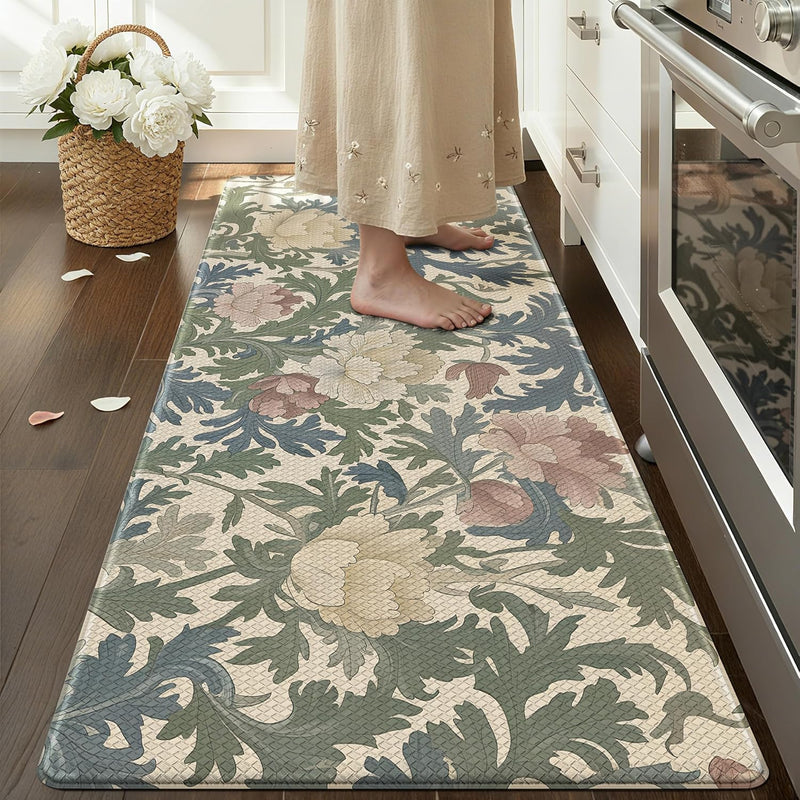 Kitchen Floor Mat Faded Vintage Anti Fatigue