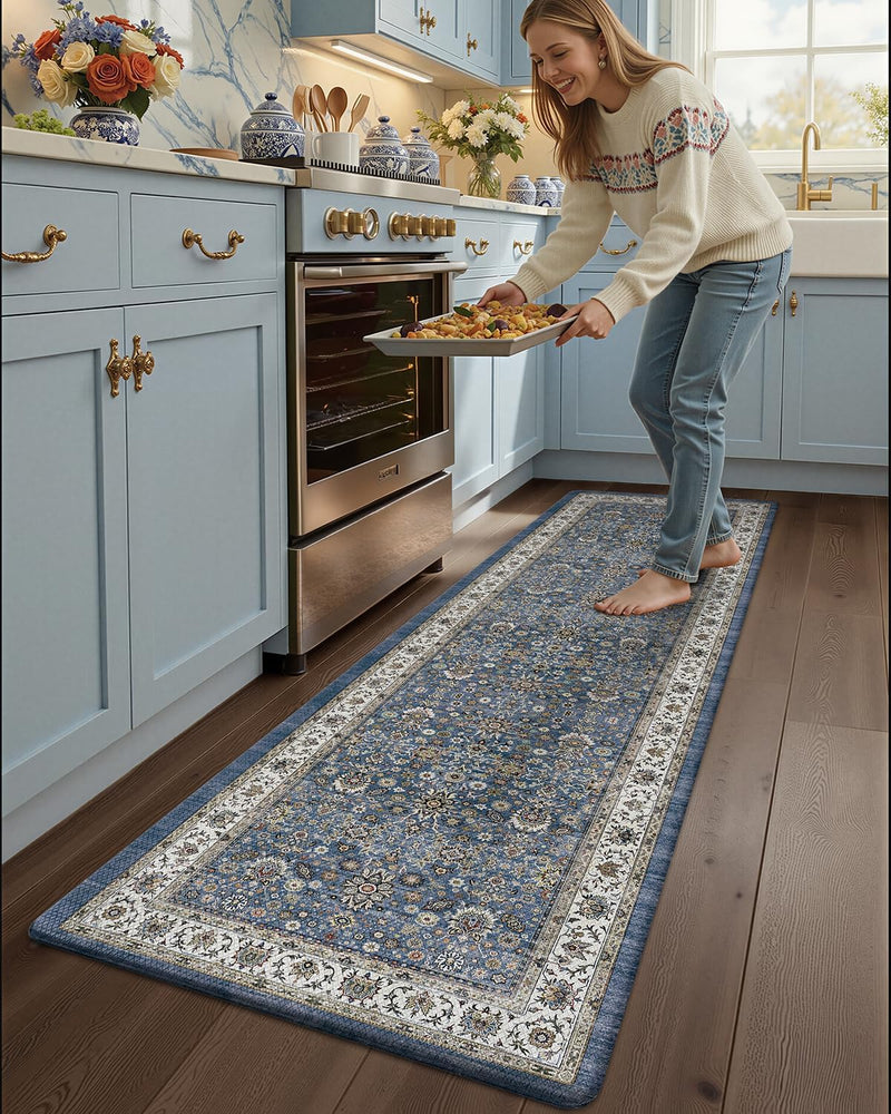Kitchen Floor Mat Faded Vintage Anti Fatigue