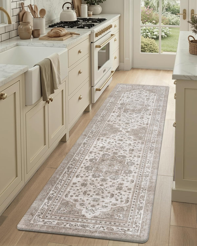 Kitchen Floor Mat Faded Vintage Anti Fatigue