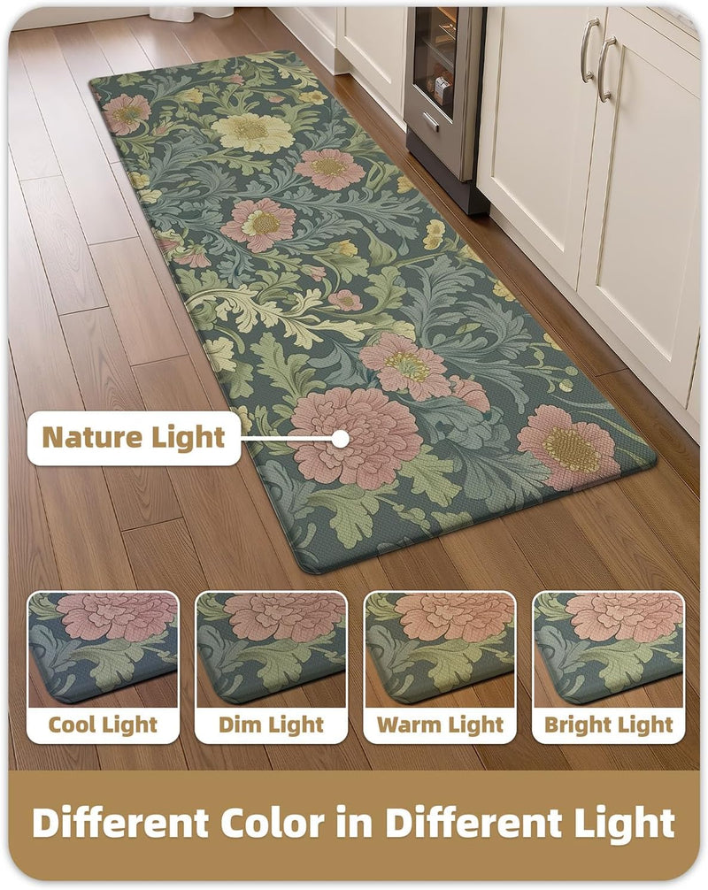 Kitchen Floor Mat Faded Vintage Anti Fatigue