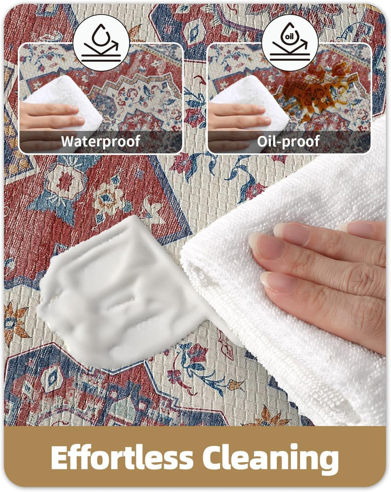 Kitchen Floor Mat Faded Vintage Anti Fatigue