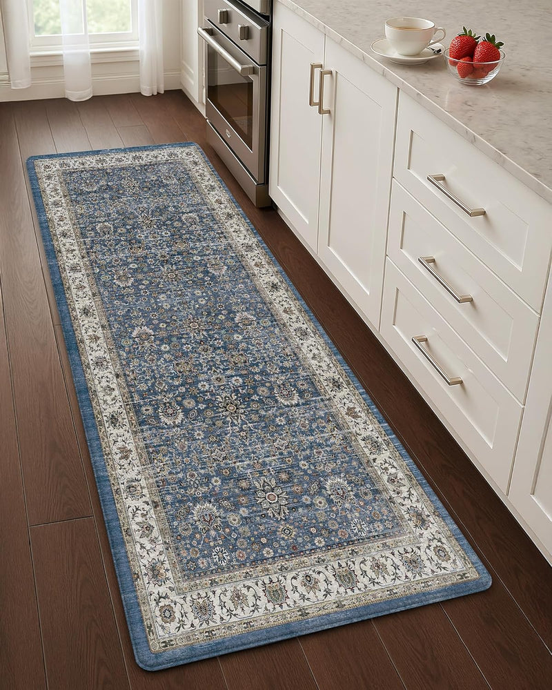 Kitchen Floor Mat Faded Vintage Anti Fatigue