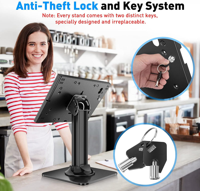 Anti-Theft Ipad Kiosk Stand Pos Ipads Security Mount