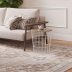 Antique Warm Neutral Greige Living Room Area Rug
