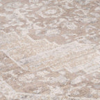 Antique Warm Neutral Greige Living Room Area Rug