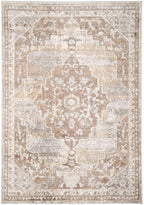 Antique Warm Neutral Greige Living Room Area Rug