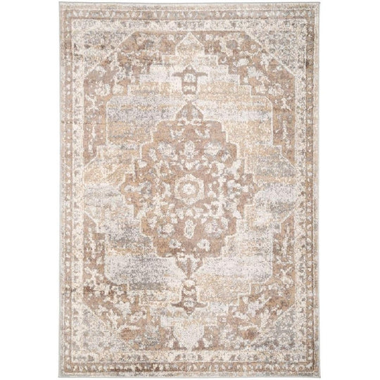 Antique Warm Neutral Greige Living Room Area Rug