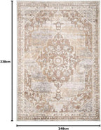 Antique Warm Neutral Greige Living Room Area Rug