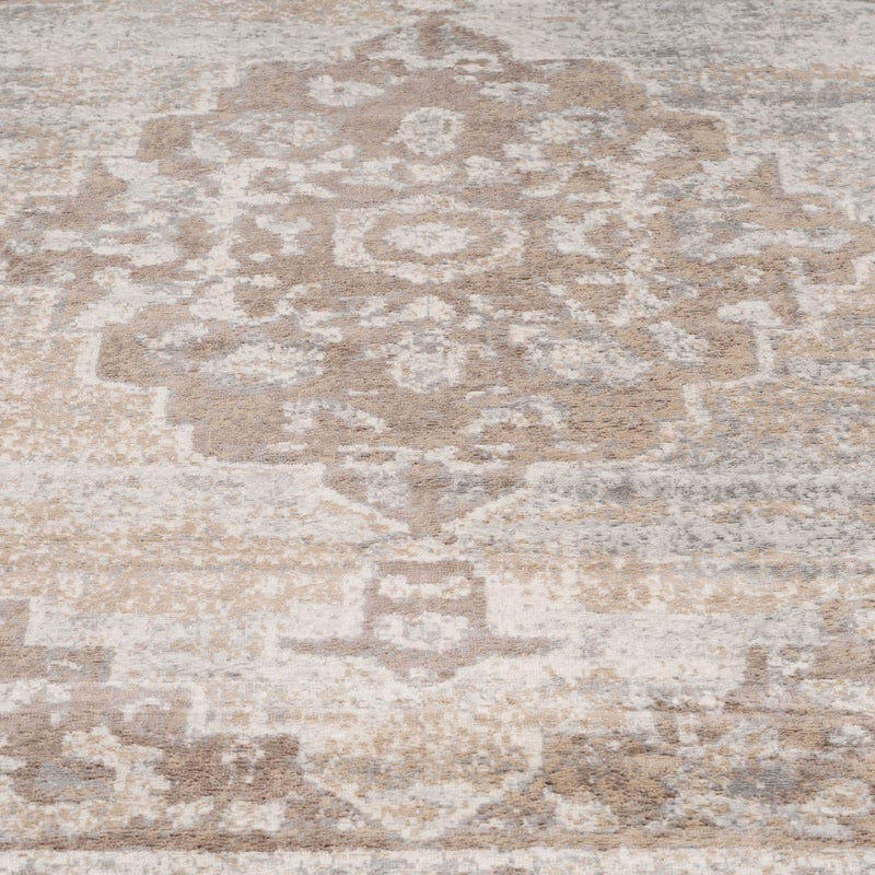 Antique Warm Neutral Greige Living Room Area Rug