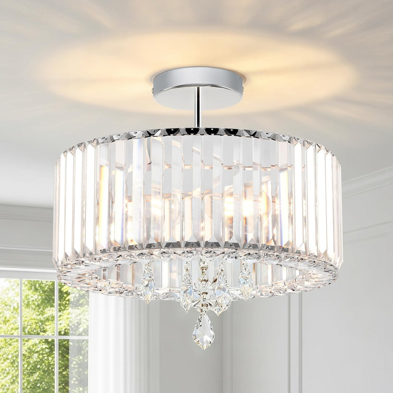 Crystal Ceiling Lights 3-Light Modern LED Chandeliers Fitting