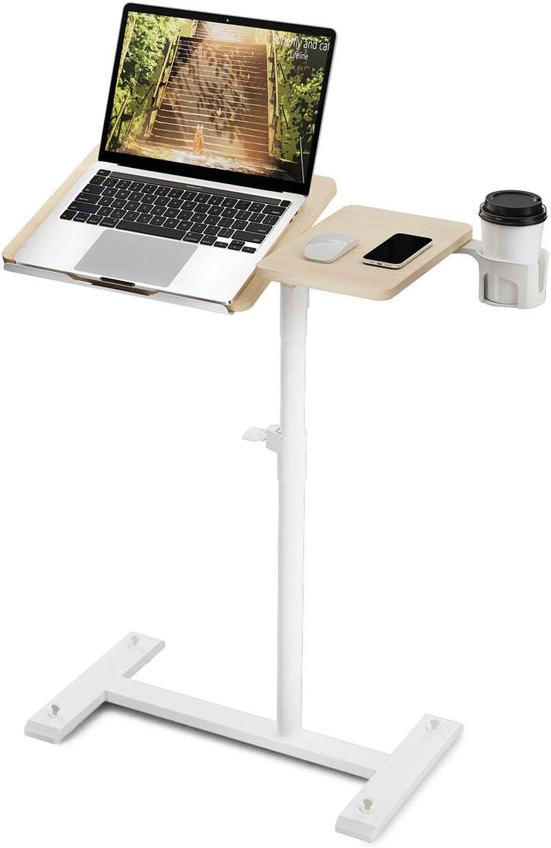 Overbed Table with Wheels Height Adjustable Bedside 2