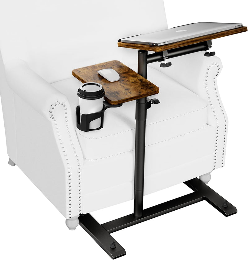 Overbed Table with Wheels Height Adjustable Bedside 2