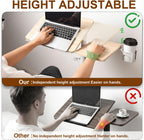 Aothia Overbed Table with Wheels Height Adjustable Bedside
