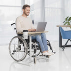 Aothia Overbed Table with Wheels Height Adjustable Bedside