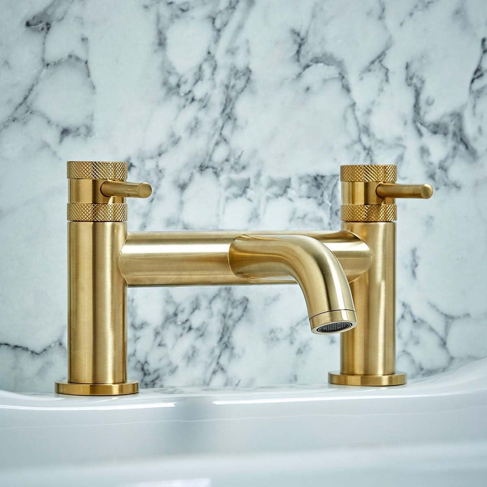 Apres Bath Filler Tap Brushed Brass Finish Deck