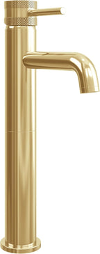 Apres Brushed Brass Tall Basin Mixer Bathroom Sink