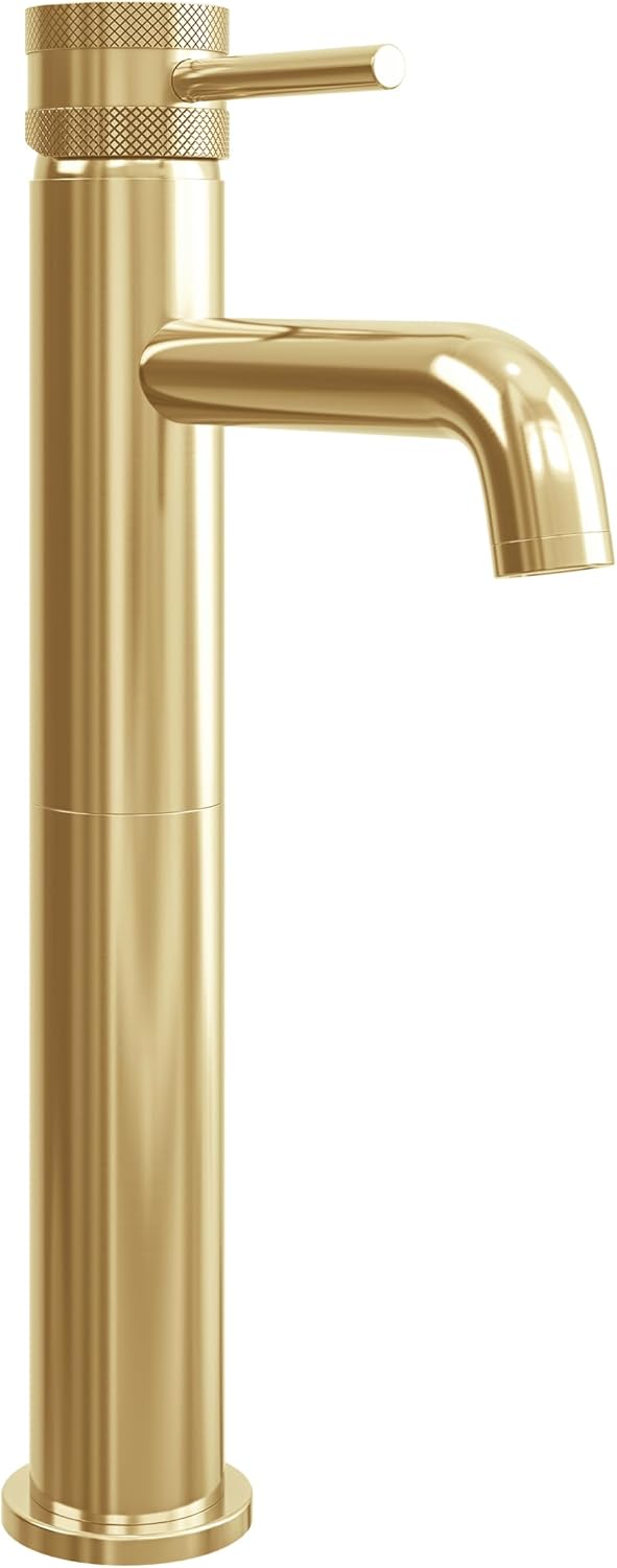 Apres Brushed Brass Tall Basin Mixer Bathroom Sink