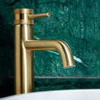 Apres Brushed Brass Tall Basin Mixer Bathroom Sink