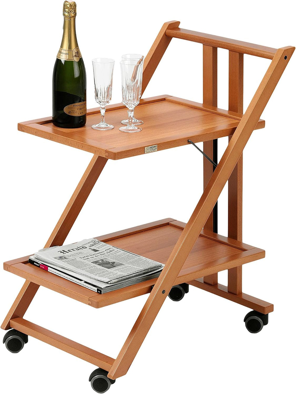 Ar_it- 575 Simpaty Serving Trolley Finishing Cherry Wood