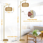 Arc Floor Lamp for Living Room Dimmable Lamps