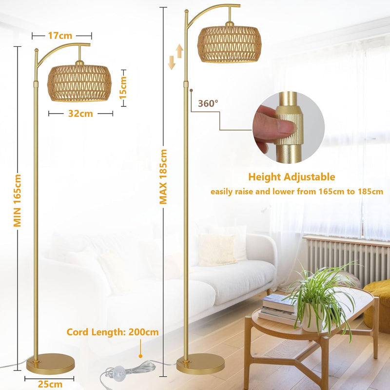 Arc Floor Lamp for Living Room Dimmable Lamps